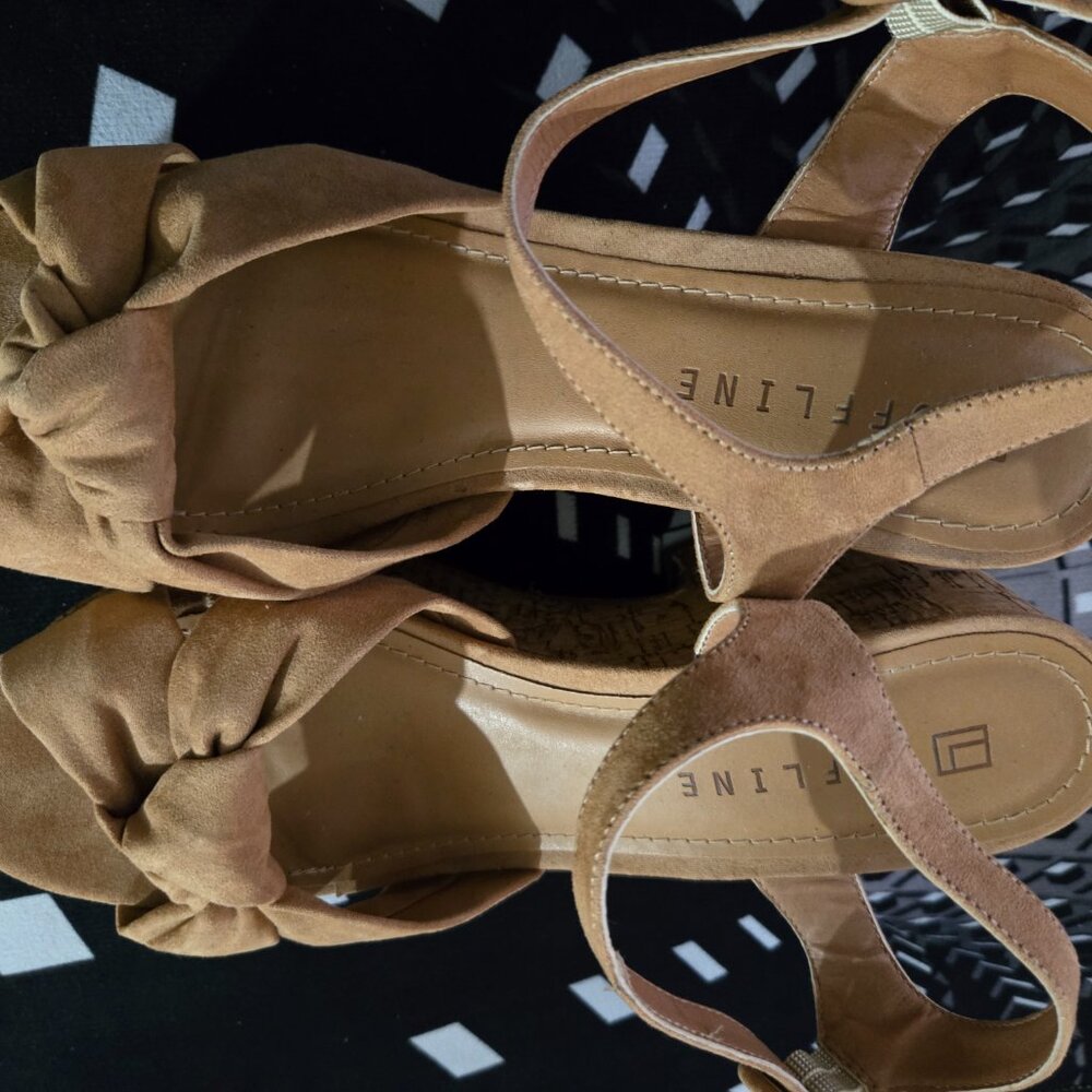 Sandals Cork Tan Never Worn Size 38 US 7.5/8 - Picture 5 of 5